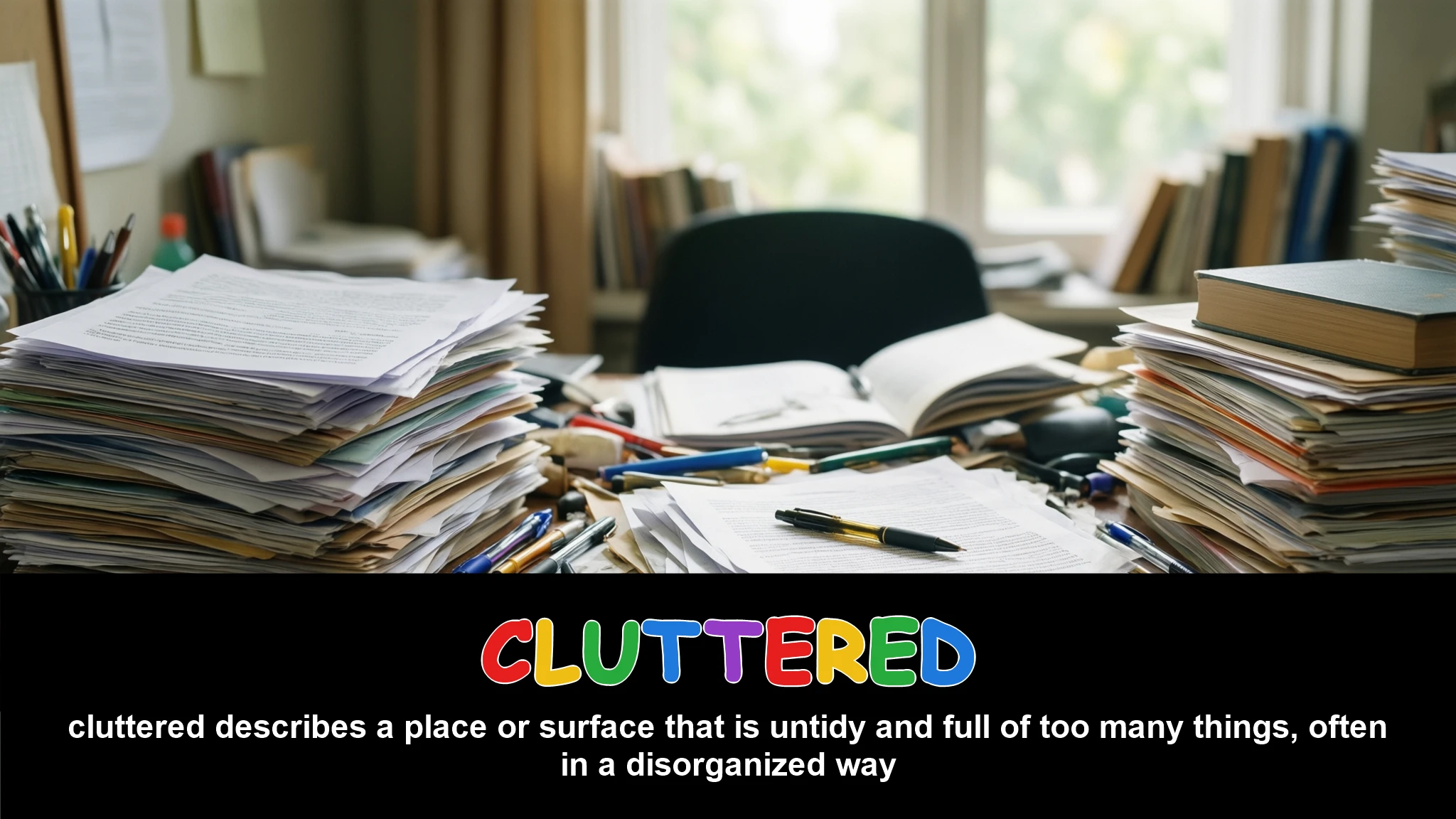 English Illustration for cluttered